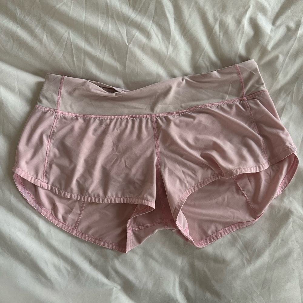 Speed up pink lululemon shorts